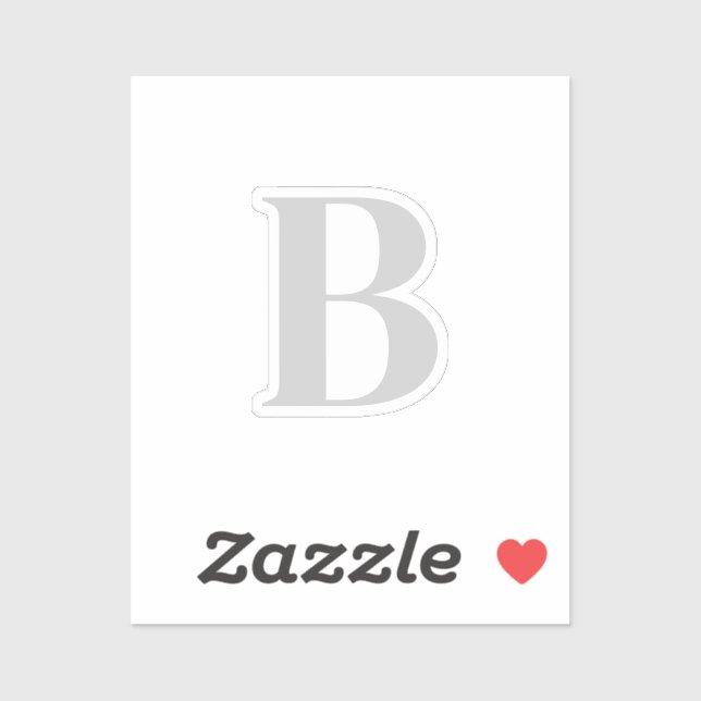 Adesivo Letra inicial Monograma de Cinzas únicas (Folha)