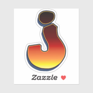 Adesivo Letra J - Coletor de chamas