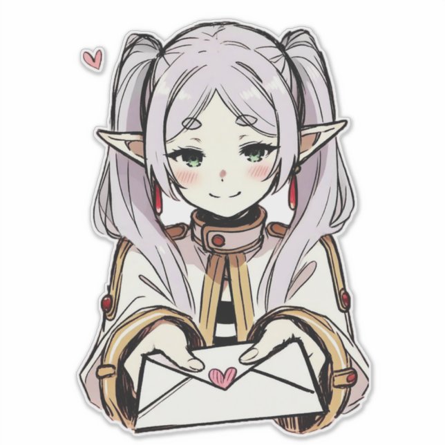 Adesivo Letra Love Sticker | Sousou no Frieren (Frente)