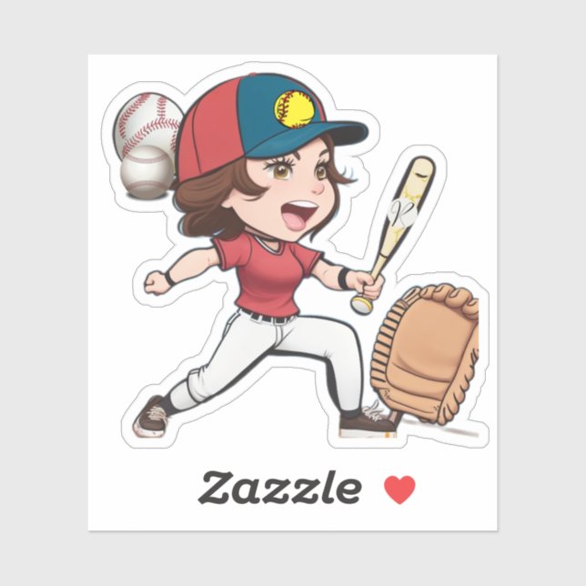 Adesivo letra monográfica mãe dos dois beisebol do softbal (Folha)