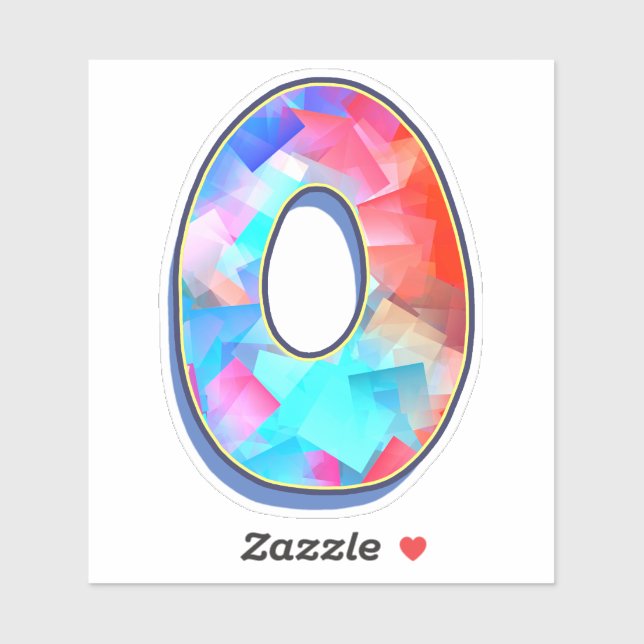 Adesivo Letra O_ Grafite Alphabet Letters (Folha)