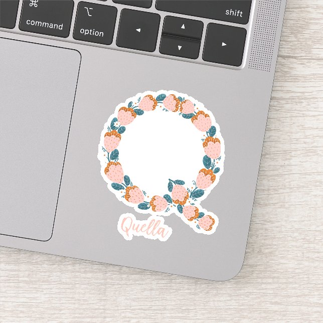 Adesivo Letra oral Q vinil-autocolante (Detalhe)