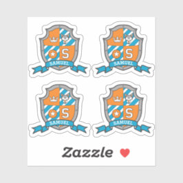 Adesivo Letra S nome personalizado Samuel wolf dog cavalei