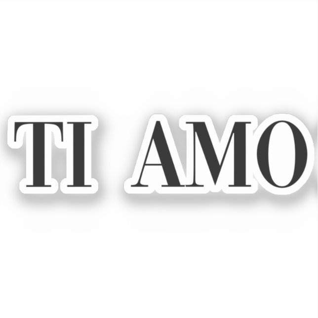 Adesivo Letra Ti amo (Frente)