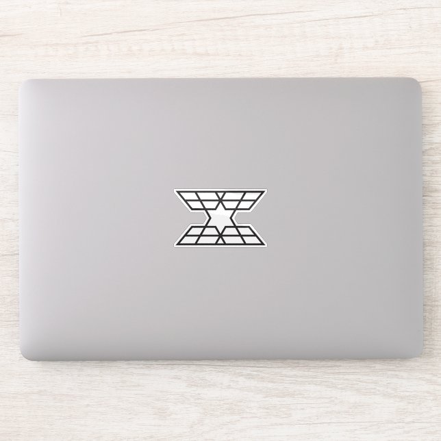 Adesivo Letra X Geométrica Elegante com Estrela (Computador)