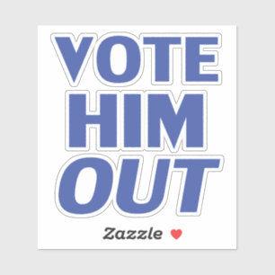 Adesivo Letras azuis "votar nele" -