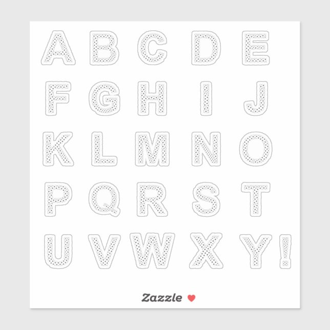 ADESIVO LETRAS FEITAS DE ESTRELAS NEGRAS (Folha)