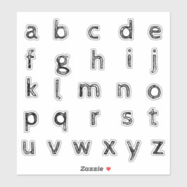 Adesivo Letras iniciais de monograma alfabético