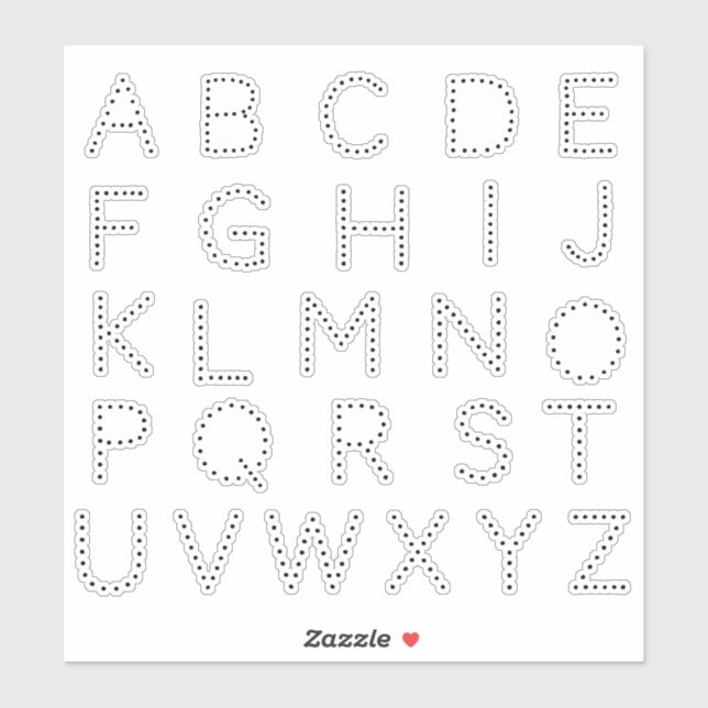 Adesivo Letras Monograma Alfabeto Inicial (Folha)