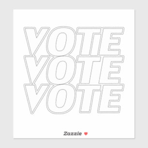 Adesivo Letras negras transparentes - "votação"