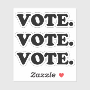 Adesivo Letras negras "vote" -