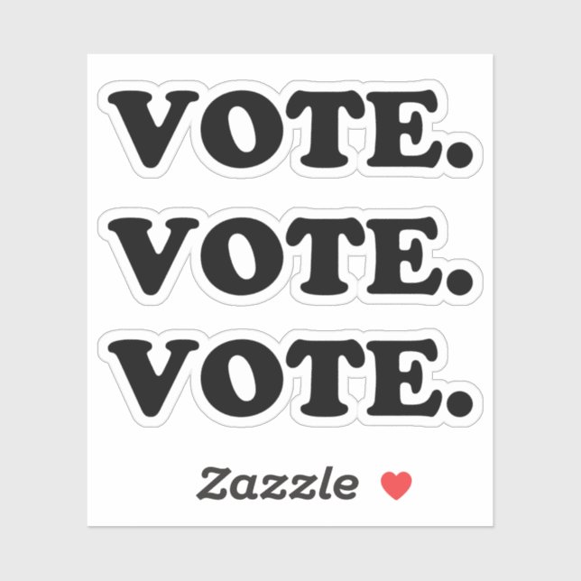 Adesivo Letras negras "vote" - (Folha)