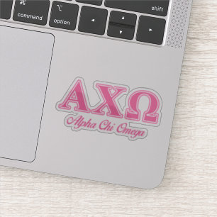 Adesivo Letras Rosa Alphi Chi Omega