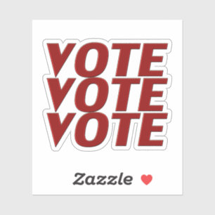 Adesivo Letras vermelhas - "votação"