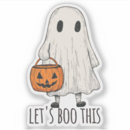 Adesivo Let's Boo This Fun Ghost Trick or Treat