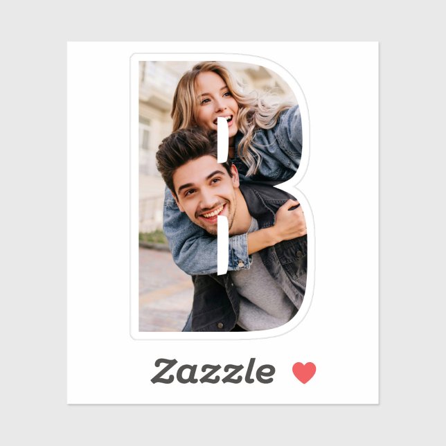 Adesivo Letter B Alphabet & Photo Custom-Cut Vinyl Sticker (Criador carregado)