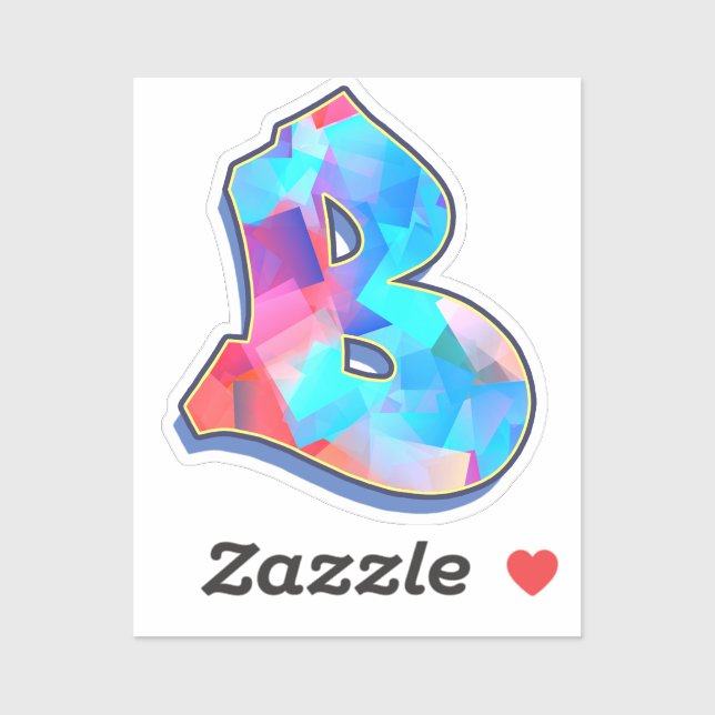 Adesivo Letter B -  Color Mix (Folha)