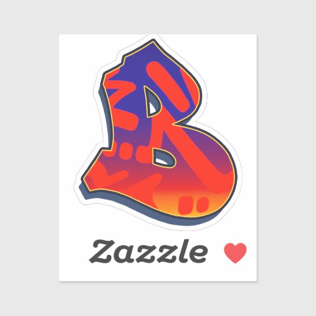 Adesivo Letter B -  Night Sky (Folha)