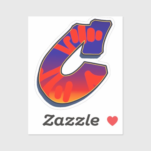 Adesivo Letter C -  Night Sky (Folha)