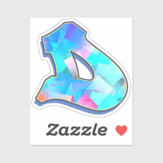 Adesivo Letter D - Color Mix