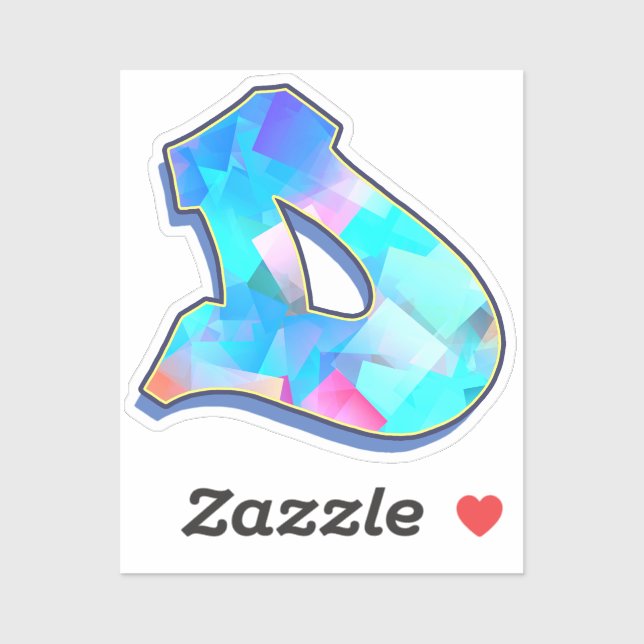 Adesivo Letter D -  Color Mix (Folha)