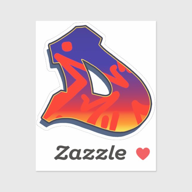 Adesivo Letter D -  Night Sky (Folha)