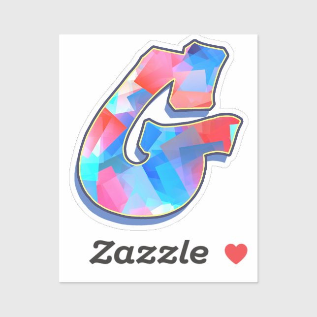 Adesivo Letter G -  Color Mix (Folha)