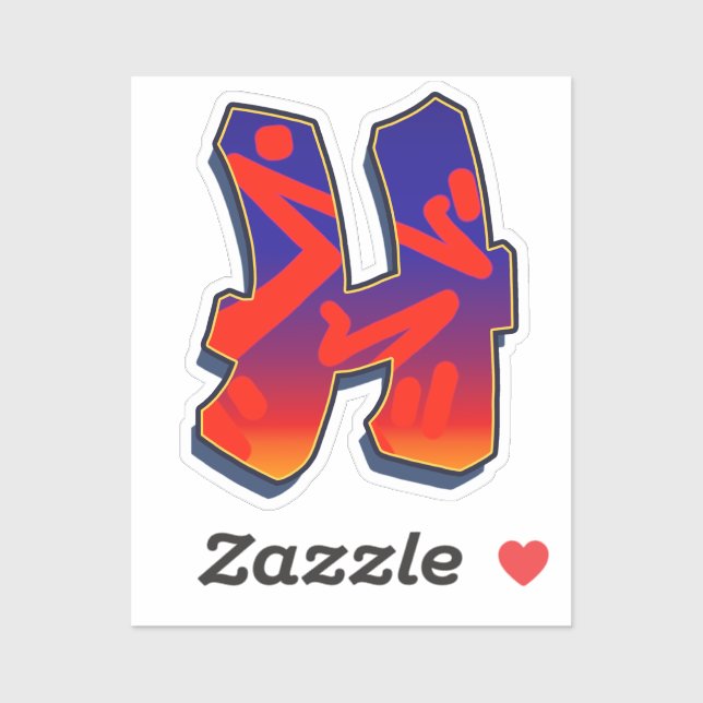 Adesivo Letter H -  Night Sky (Folha)