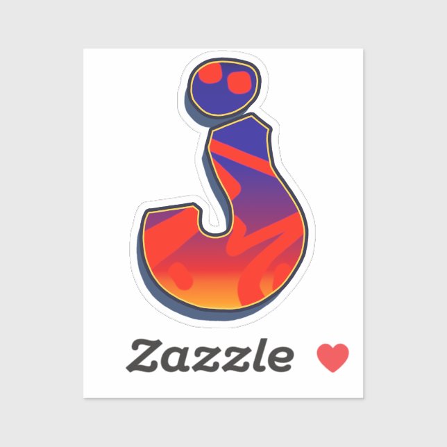 Adesivo Letter J -  Night Sky (Folha)