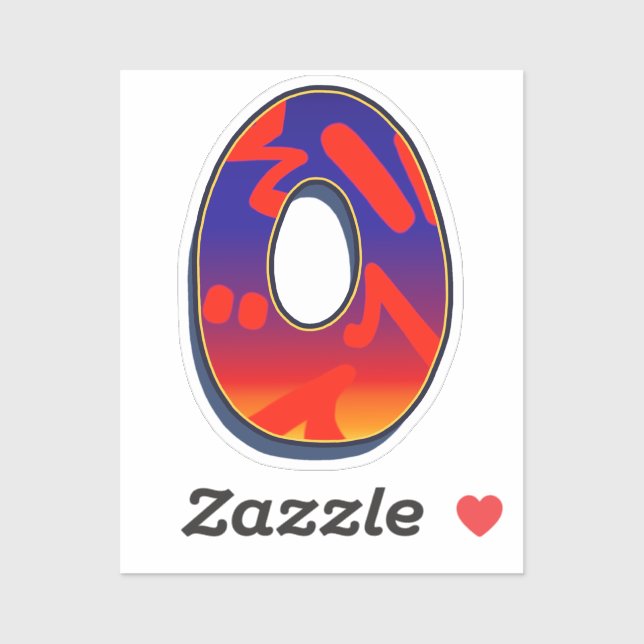 Adesivo Letter O -  Night Sky (Folha)