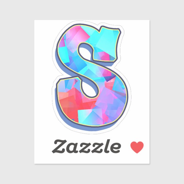 Adesivo Letter S -  Color Mix (Folha)