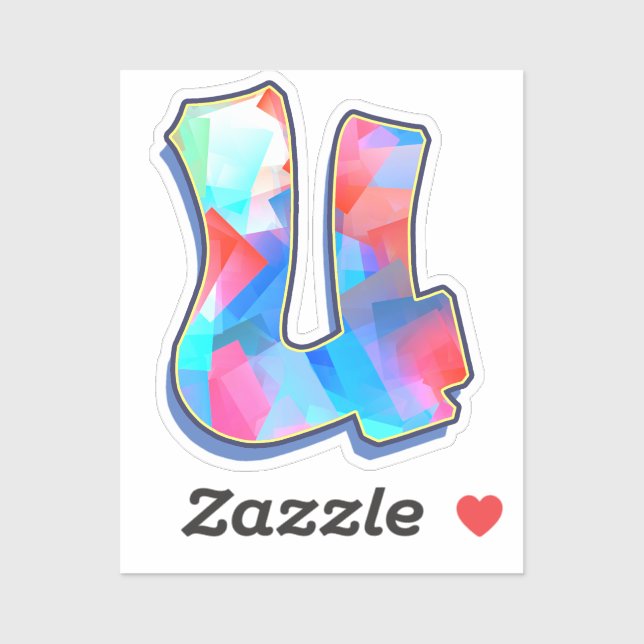 Adesivo Letter U -  Color Mix (Folha)