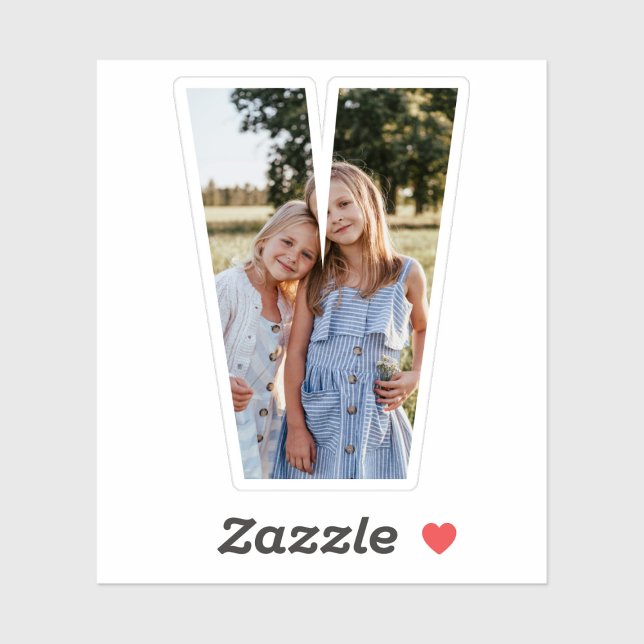 Adesivo Letter V Alphabet & Photo Custom-Cut Vinyl Sticker (Criador carregado)