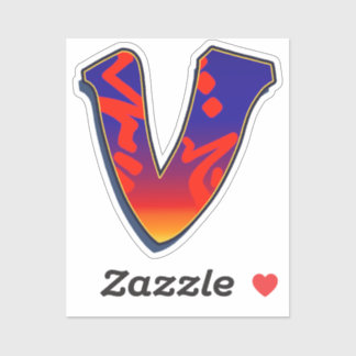 Adesivo Letter V -  Night Sky