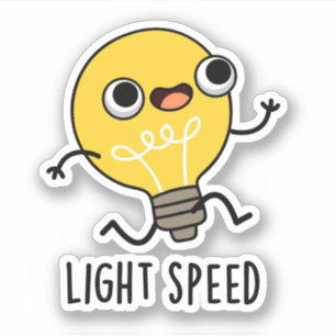 Adesivo Leve Speed Funny Running Bulb Pun