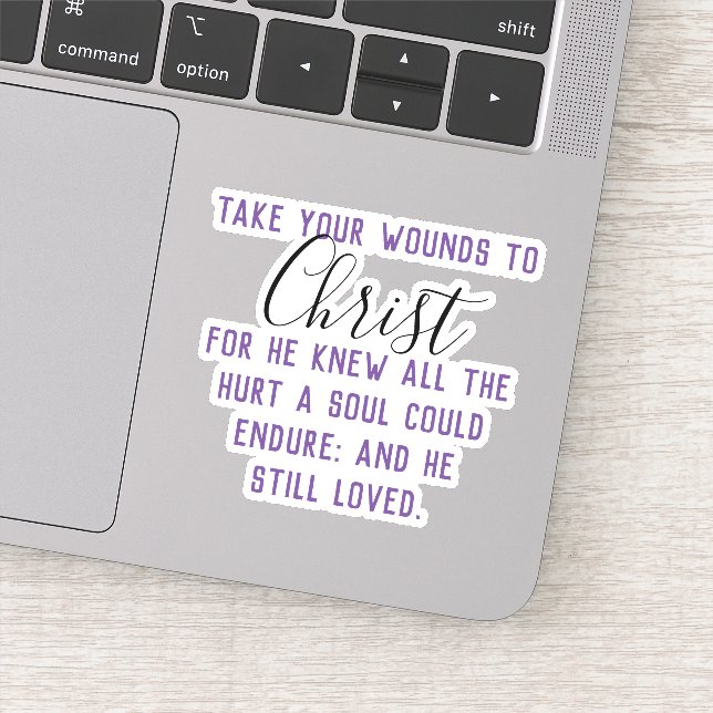 Adesivo Leve suas feridas ao Cristo (Detalhe)
