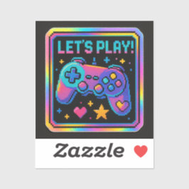 Adesivo LEVEL UP Pixel Art Gamer Badge