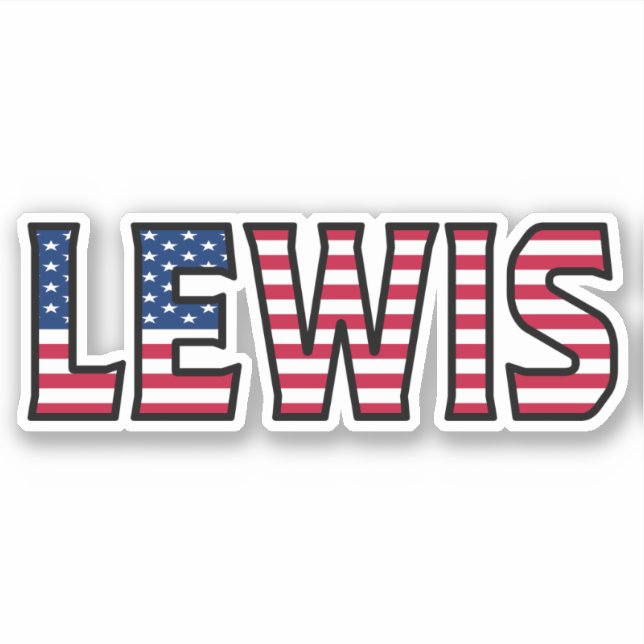 Adesivo Lewis Name Vorname USA Sticker Stickerset (Frente)