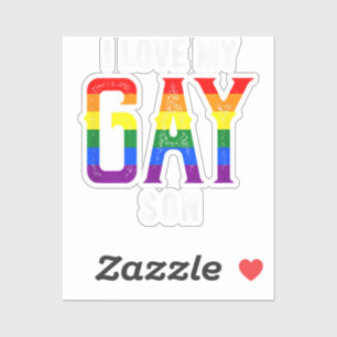 Adesivo LGBT Love Gay Son - Orgulho gay Outfit Orgulho gay