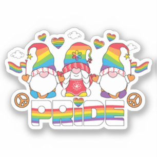 Adesivo LGBTQ - Orgulho - Gnomo do Jardim - Cor Arco-íris