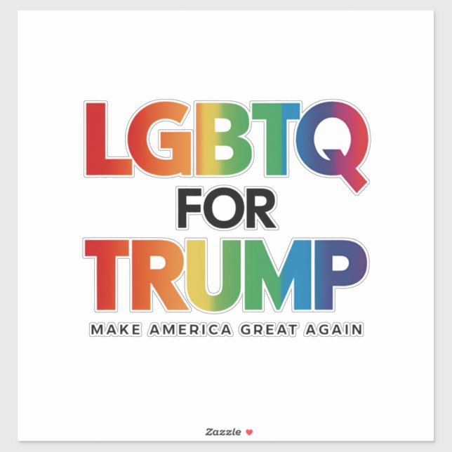 ADESIVO LGBTQ PARA TRUMP GAY LESBIAN PARA TRUMP 2024 (Folha)