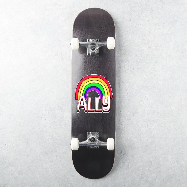 Adesivo LGBTQIA+ Ally | Orgulho de Suporte ao Arco-Íris Cu (Skate)