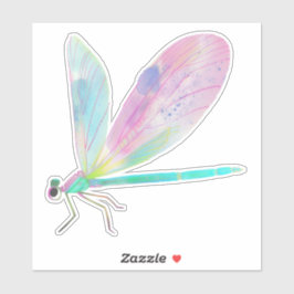 Adesivo libélula branca