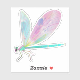 Adesivo libélula branca