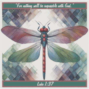 Adesivo Libélula Geo Personalizável