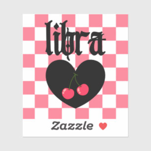 Adesivo Libra Gothic Aestética Checkada Arte Cerejeira
