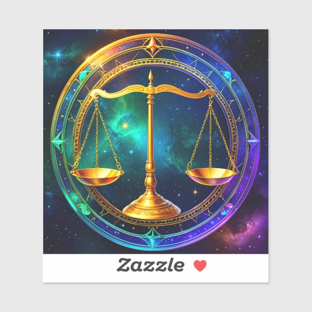 Adesivo Libra Zodiac Stickers, Celestial Zodiac (Folha)