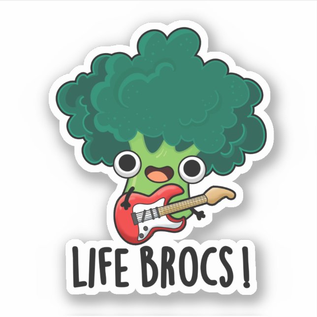 Adesivo Life Brocs Funny Veggie Broccoli Pun (Frente)