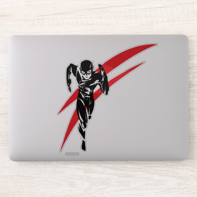 Adesivo Liga da Justiça | Flash executando o Noir Pop Art (Computador)