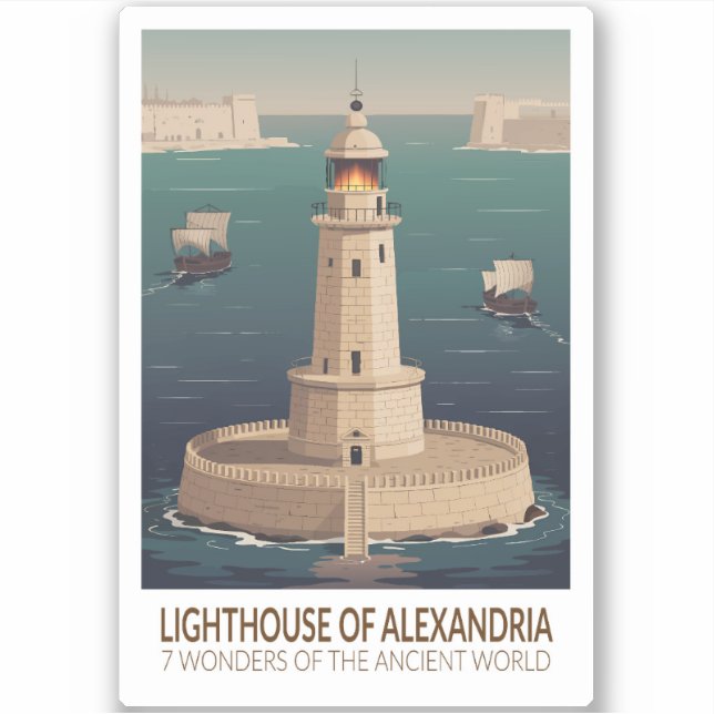 Adesivo Lighthouse of Alexandria 7 Wonders of the World (Frente)